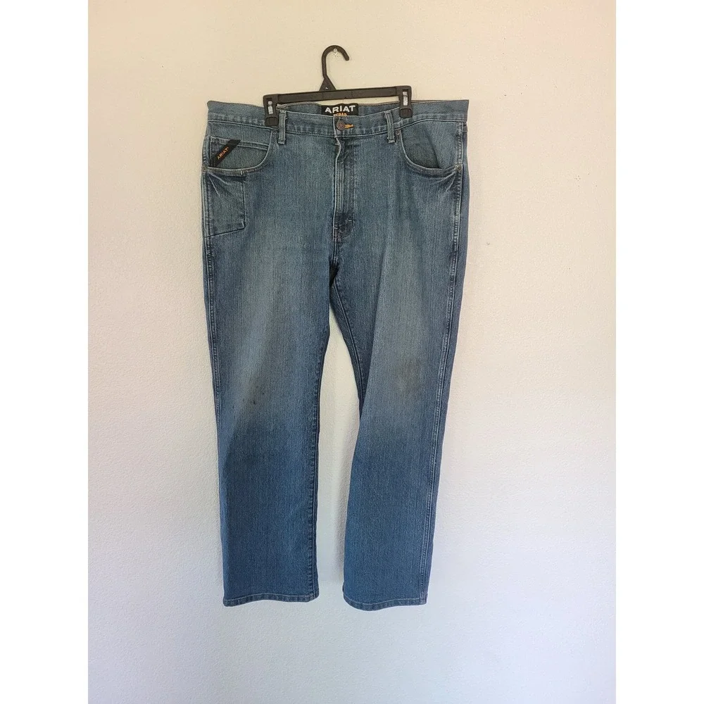 Ariat Rebar M4 Low Rise Boot Cut Jeans Denim Men's Size 40x32 #14‎